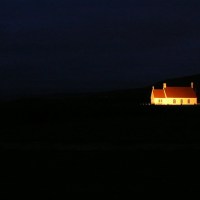 Old Chapel from Draflastodum Guesthouse,Iceland