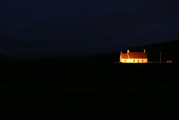Old Chapel from Draflastodum Guesthouse,Iceland